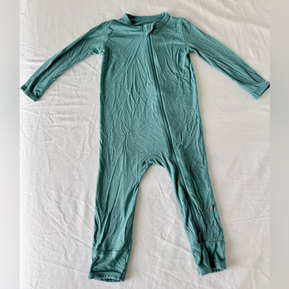 Kyte BABY Zippered Romper in Teal
